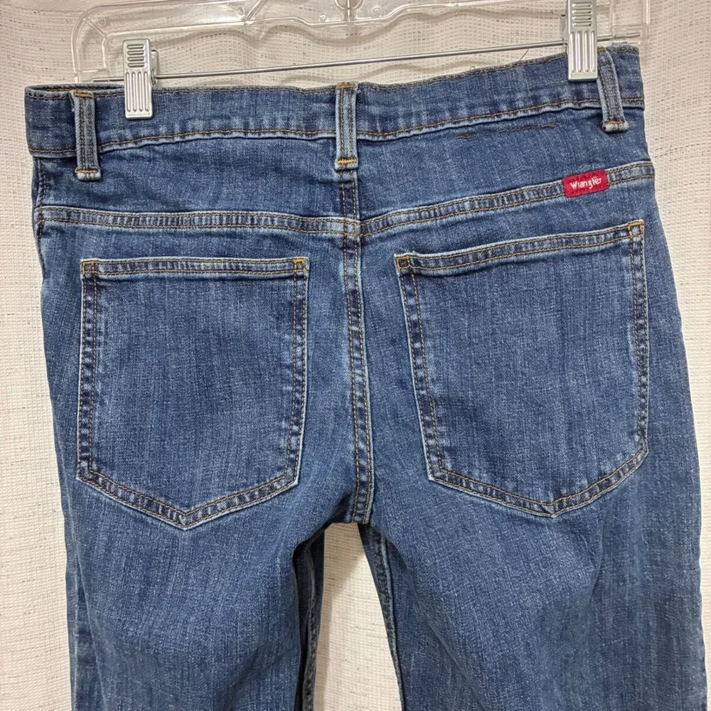 Wrangler Girls Size 16 Regular Straight Leg Jeans Medium Wash Denim